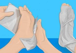 wrap your feet with aluminium foil