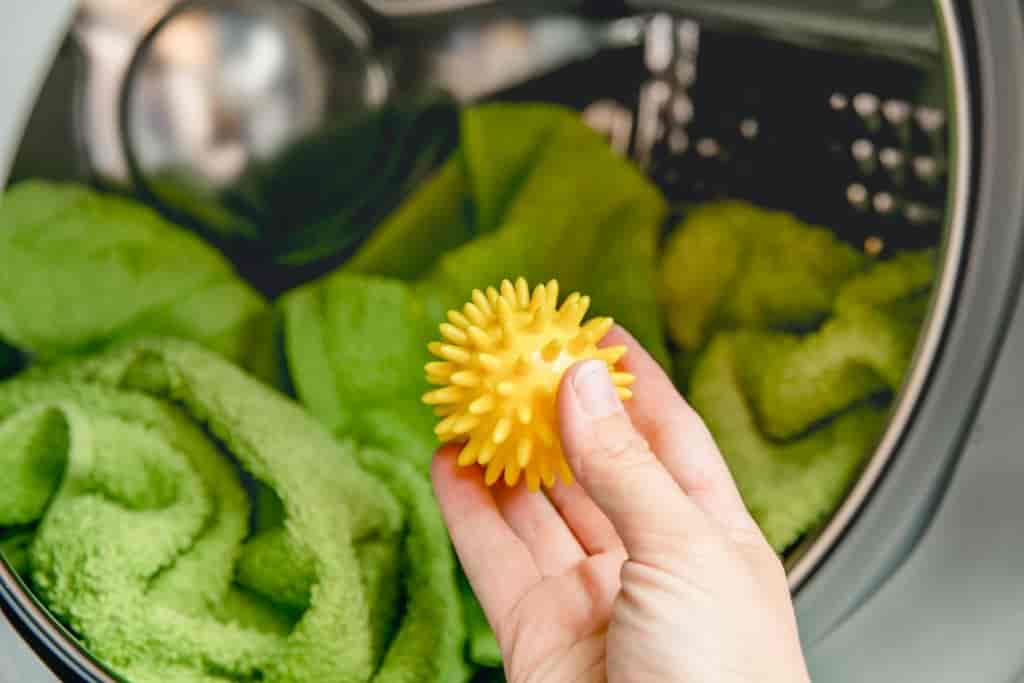 Use dryer balls when putting your clothes in the dryer