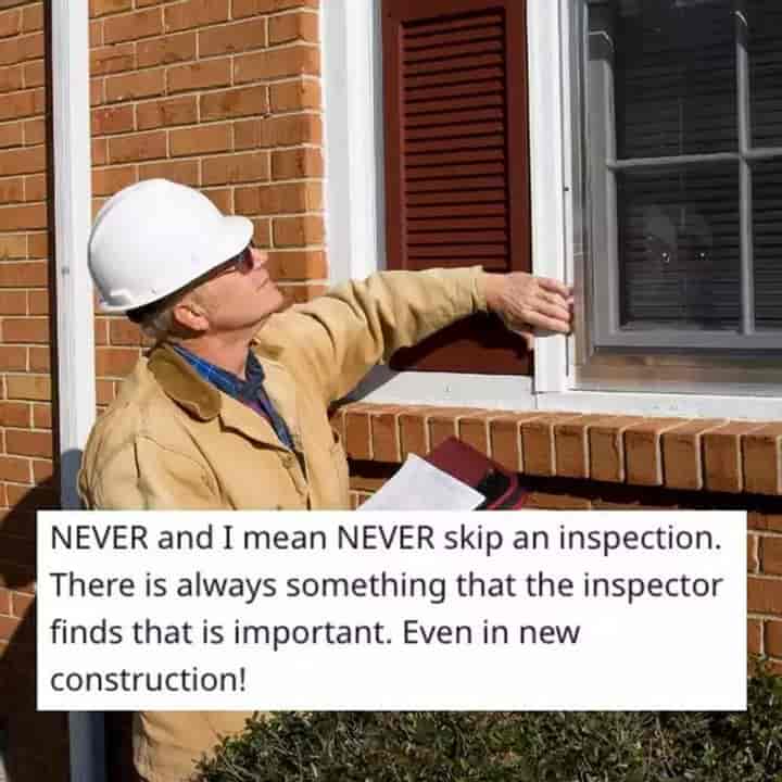 Don't skip the inspection