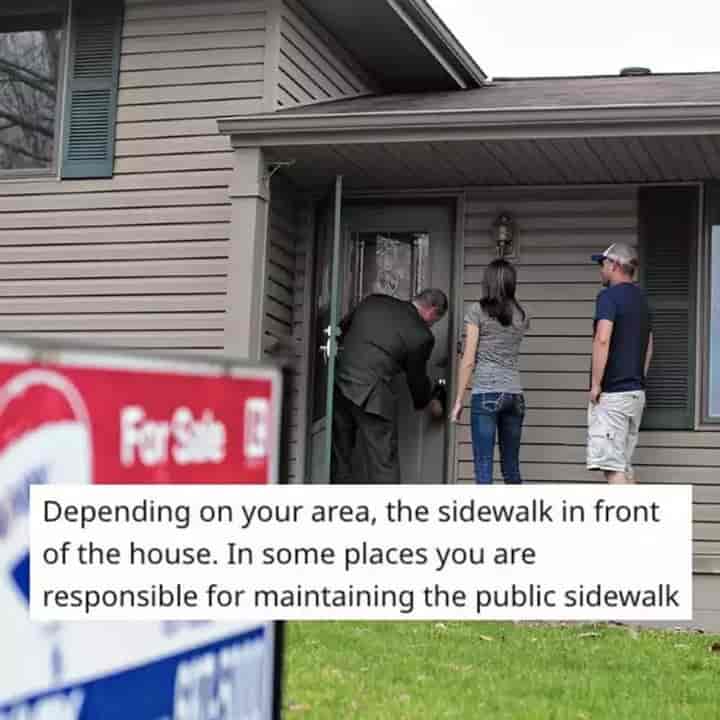 Maintaining the sidewalk house buying