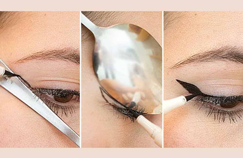 Create Perfect Winged Liner with a Spoon
